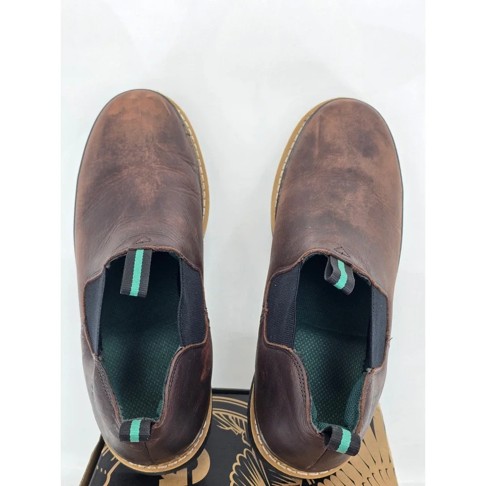 Georgia Boot Georgia Giant Romeo Work Boots Mens 17M Brown Leather Slip On -Good